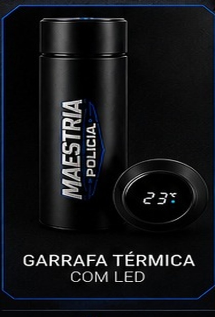 Garrafa térmica com LED